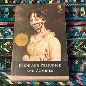 Pride and Prejudice and Zombies 🧟‍♀️ book by Jane Austen & Seth Grahame-Smith.